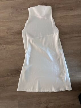 Nasty Gal White Satin Mini Dress